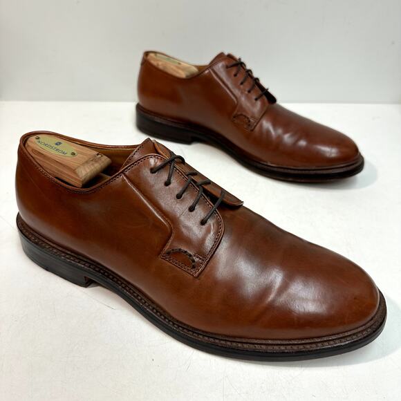 VERY GOOD Grant Stone x J. Crew Ludlow Derby Brown Calf Bench Made 12 D - Picture 4 of 14